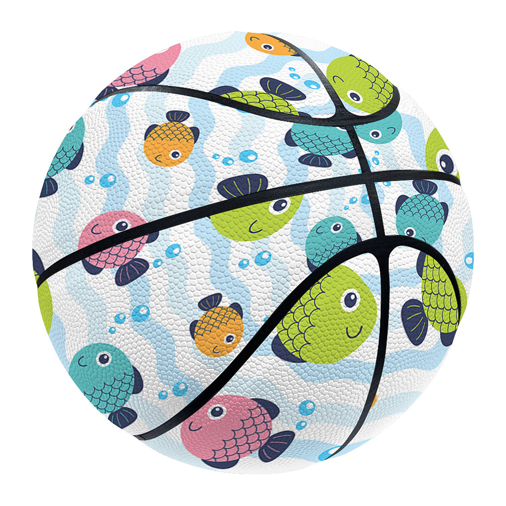 Cartoon Fish Pattern Print Basketball