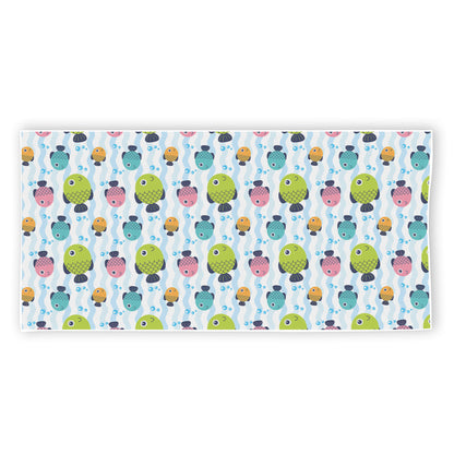 Cartoon Fish Pattern Print Beach Towel