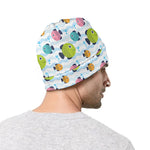 Cartoon Fish Pattern Print Beanie