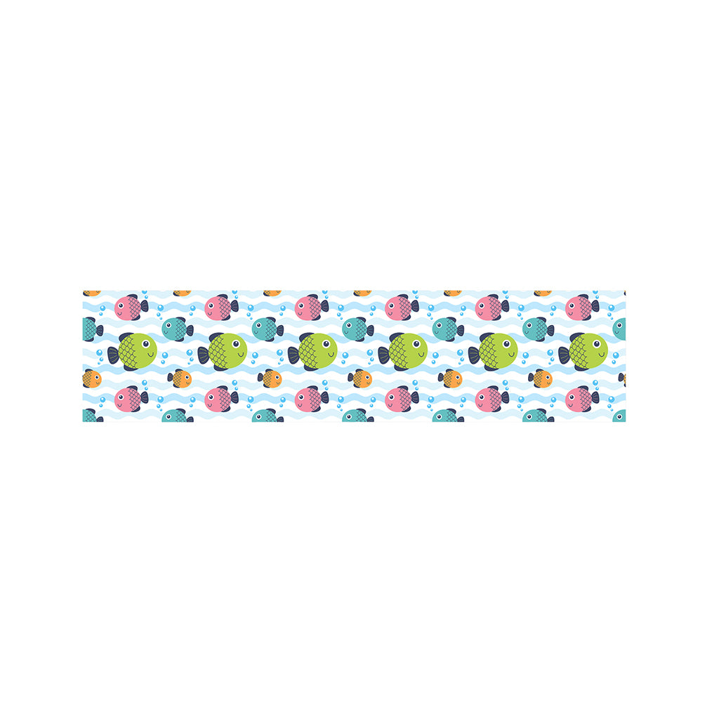 Cartoon Fish Pattern Print Bed Runner