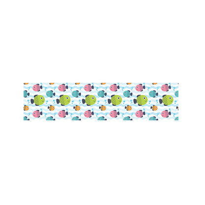 Cartoon Fish Pattern Print Bed Runner