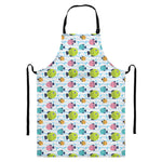 Cartoon Fish Pattern Print Bib Apron With Pocket