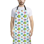 Cartoon Fish Pattern Print Bib Apron With Pocket