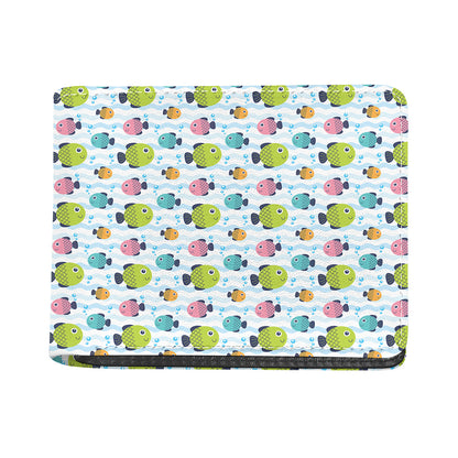 Cartoon Fish Pattern Print Bifold Wallet