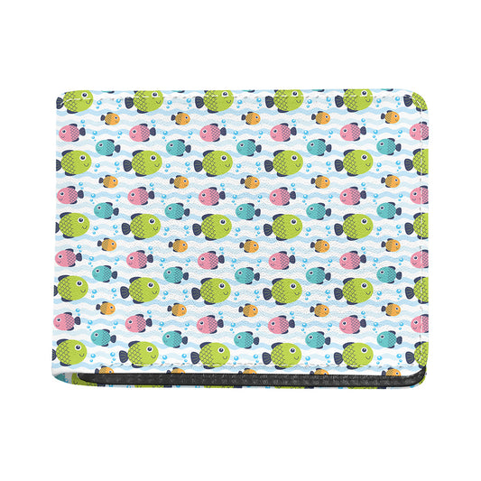 Cartoon Fish Pattern Print Bifold Wallet