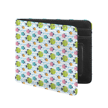 Cartoon Fish Pattern Print Bifold Wallet