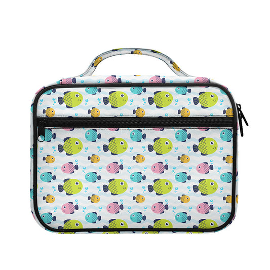 Cartoon Fish Pattern Print Briefcase Bible Bag