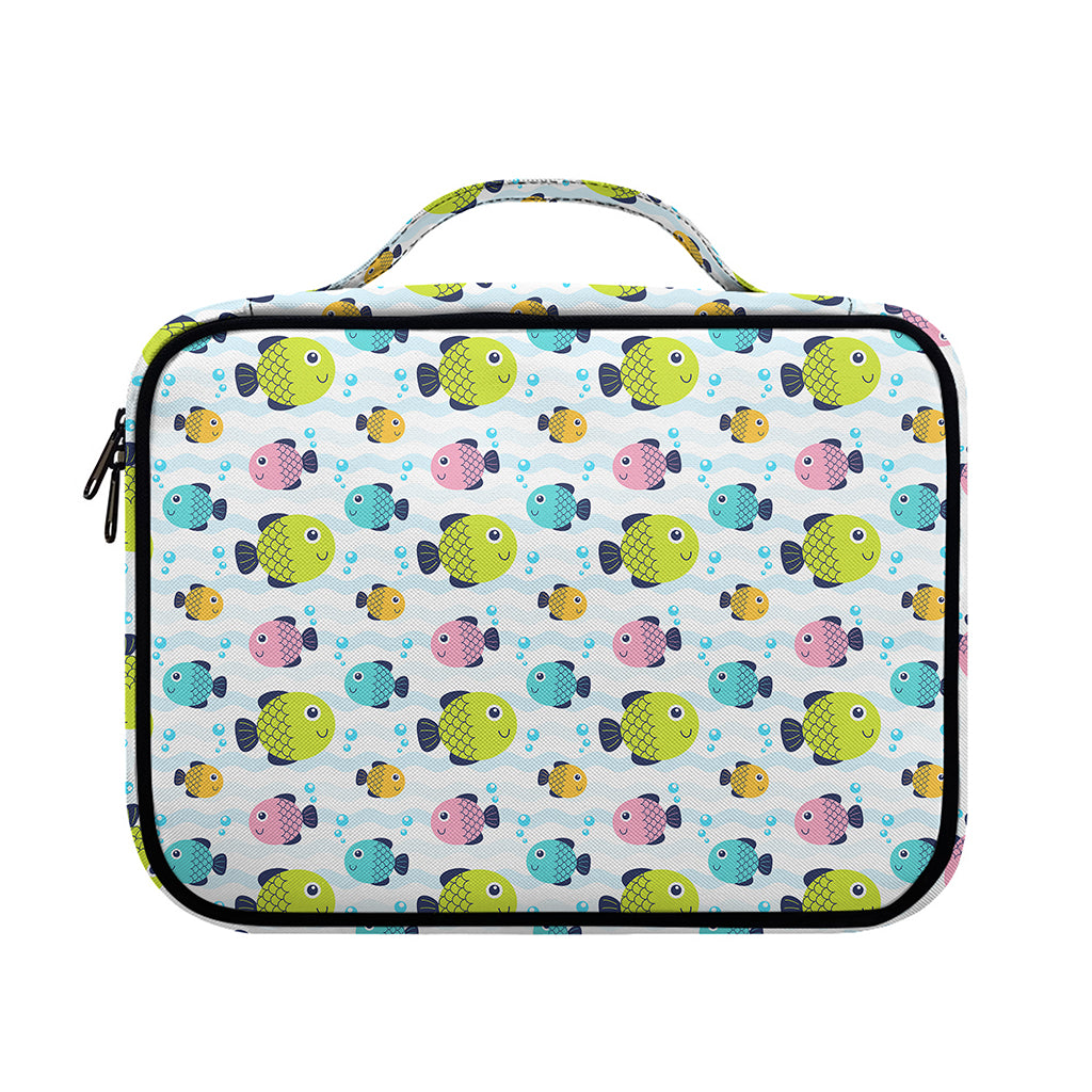 Cartoon Fish Pattern Print Briefcase Bible Bag