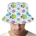 Cartoon Fish Pattern Print Bucket Hat