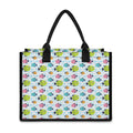 Cartoon Fish Pattern Print Canvas Tote Bag