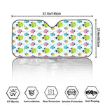 Cartoon Fish Pattern Print Car Windshield Sun Shade