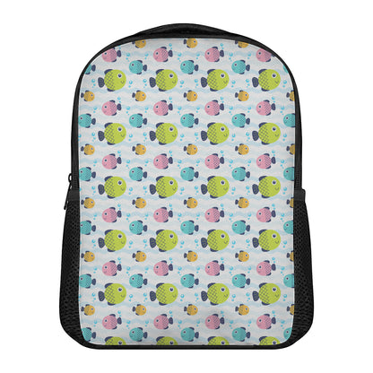 Cartoon Fish Pattern Print Casual Backpack