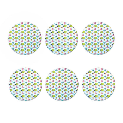 Cartoon Fish Pattern Print Coaster Set