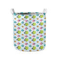 Cartoon Fish Pattern Print Collapsible Laundry Basket