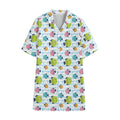 Cartoon Fish Pattern Print Cotton Hawaiian Shirt