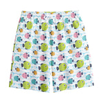 Cartoon Fish Pattern Print Cotton Shorts