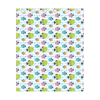 Cartoon Fish Pattern Print Curtain