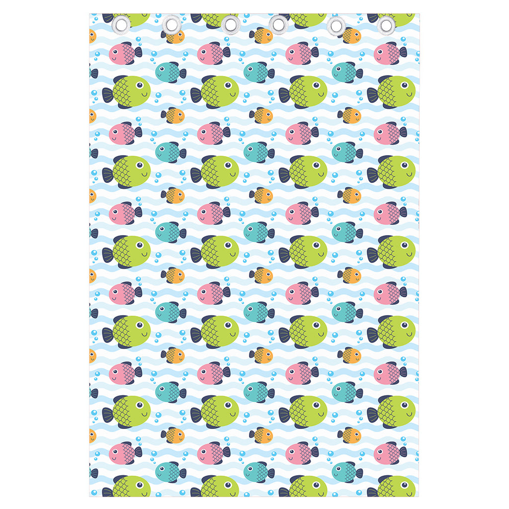 Cartoon Fish Pattern Print Curtain