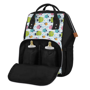 Cartoon Fish Pattern Print Diaper Bag