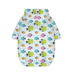 Cartoon Fish Pattern Print Dog Zip Up Hoodie