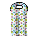 Cartoon Fish Pattern Print Double Neoprene Wine Tote