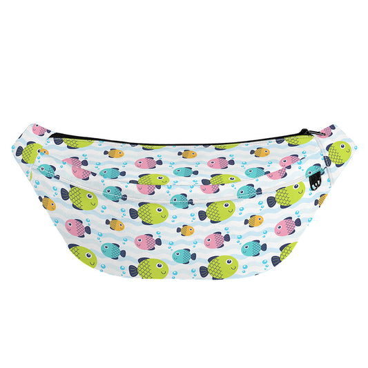 Cartoon Fish Pattern Print Fanny Pack