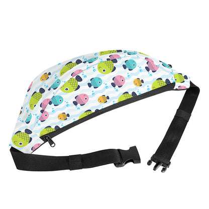 Cartoon Fish Pattern Print Fanny Pack