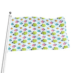 Cartoon Fish Pattern Print Flag