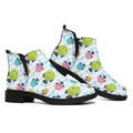 Cartoon Fish Pattern Print Flat Ankle Boots