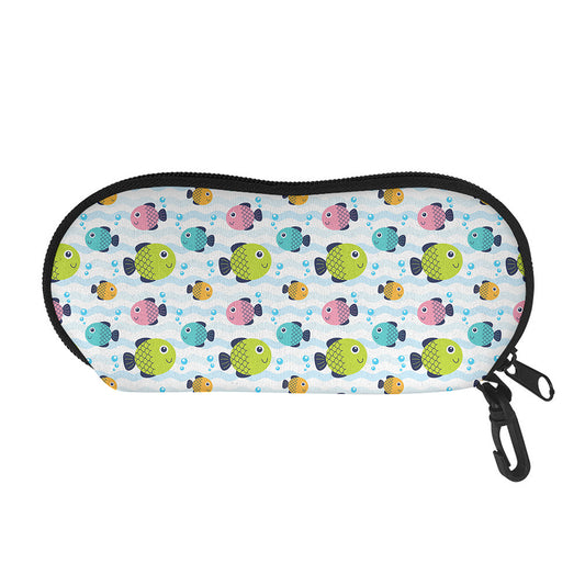 Cartoon Fish Pattern Print Glasses Case