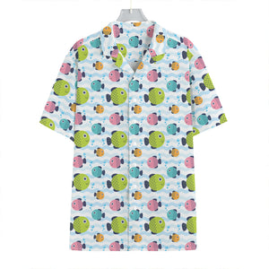 Cartoon Fish Pattern Print Hawaiian Shirt