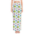 Cartoon Fish Pattern Print High Slit Maxi Skirt