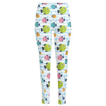 Cartoon Fish Pattern Print High-Waisted Pocket Leggings