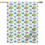 Cartoon Fish Pattern Print House Flag