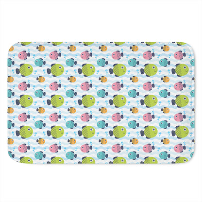 Cartoon Fish Pattern Print Indoor Door Mat