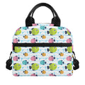 Cartoon Fish Pattern Print Insulated Lunch Bag