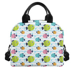 Cartoon Fish Pattern Print Insulated Lunch Bag