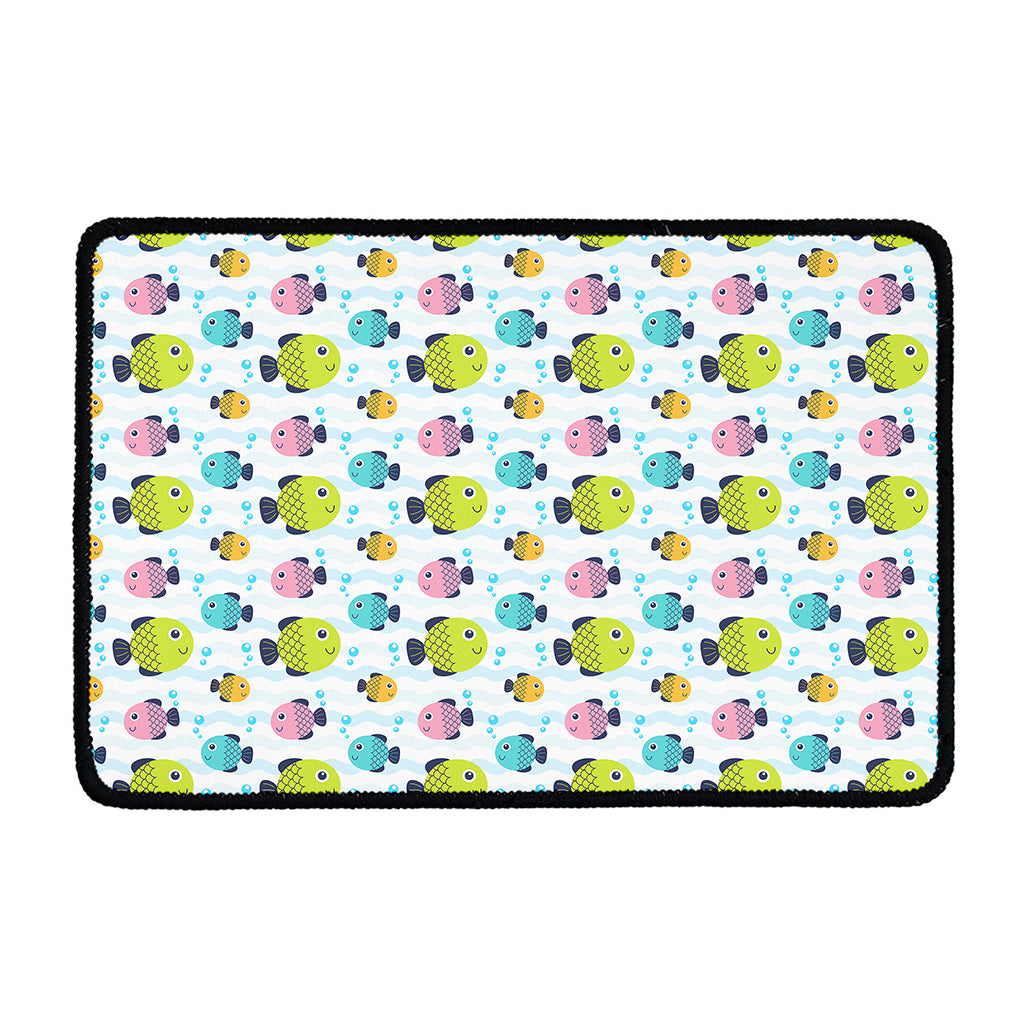 Cartoon Fish Pattern Print Kitchen Mat