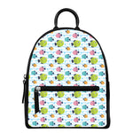 Cartoon Fish Pattern Print Leather Backpack