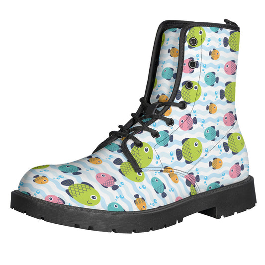 Cartoon Fish Pattern Print Backpack