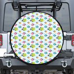 Cartoon Fish Pattern Print Leather Spare Tire Cover