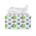 Cartoon Fish Pattern Print Leather Tissue Box Cover