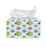 Cartoon Fish Pattern Print Leather Tissue Box Cover