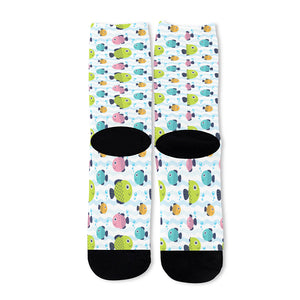 Cartoon Fish Pattern Print Long Socks