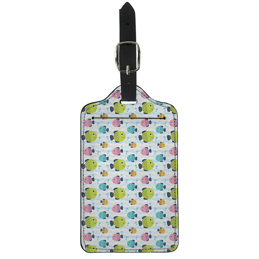 Cartoon Fish Pattern Print Luggage Tag