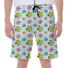 Cartoon Fish Pattern Print Men's Beach Shorts