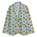 Cartoon Fish Pattern Print Men's Blazer