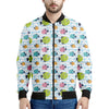 Cartoon Fish Pattern Print Men's Bomber Jacket