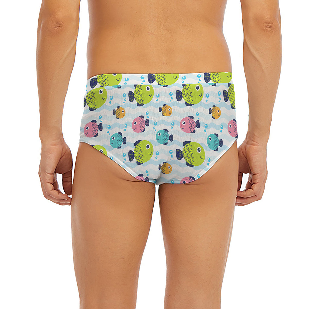 Cartoon Fish Pattern Print Men's Briefs