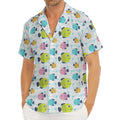Cartoon Fish Pattern Print Men's Deep V-Neck Shirt